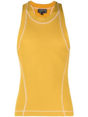 Saul Nash contrast-stitching vest - Yellow