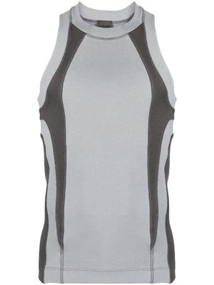 Saul Nash intarsia-knit compression tank top - Grey