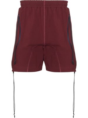 SAUL NASH zip-detail track shorts - Red