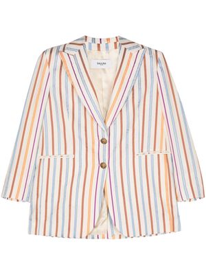 SAULINA Agnese striped blazer - Neutrals