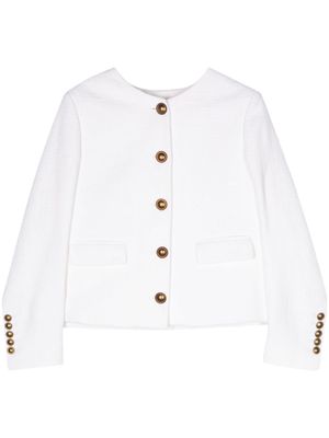 SAULINA cropped cotton jacket - White