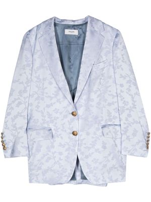 SAULINA patterned-jacquard blazer - Blue