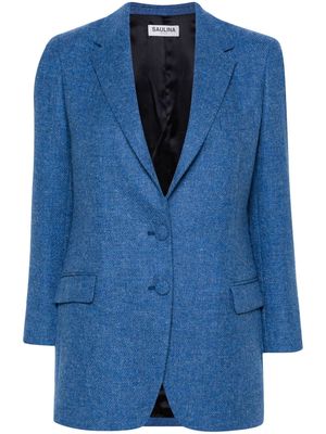 SAULINA single-breasted virgin wool jacket - Blue