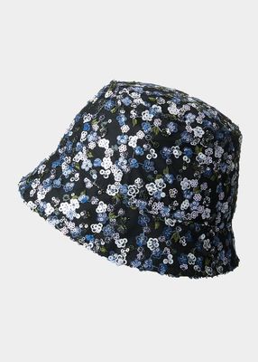 Sauna Flower Sequin Bucket Hat