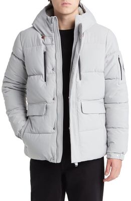 Save The Duck Alter Water Repellent Hooded Puffer Jacket in Frost Grey