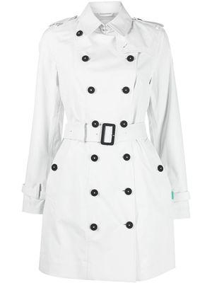 Save The Duck belted trench coat - White