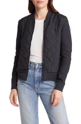 Save The Duck Beta Hybrid Water Repellent Quilted Bomber Jacket in Black