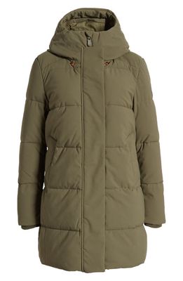 Save The Duck Bethany Water Repellent Hooded Quilted Parka in Laurel Green