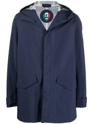 Save The Duck button-fastening hooded jacket - Blue