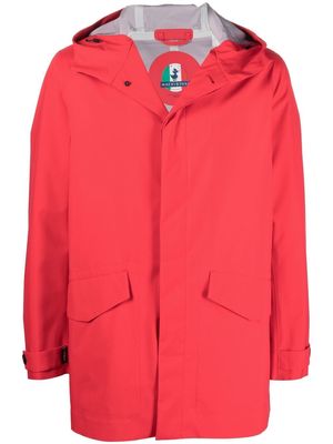 Save The Duck button-fastening hooded jacket - Red