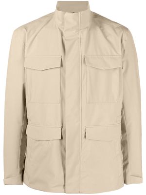 Save The Duck cargo-pockets high-neck parka jacket - Neutrals