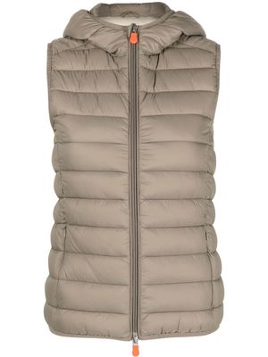 Save The Duck Cecilia hooded puffer gilet - Grey