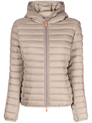 Save The Duck Daisy hooded quilted jacket - Brown