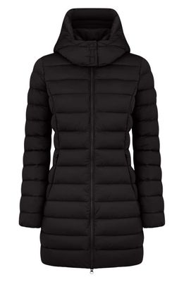 Save The Duck Dorothy Longline Recycled Nylon Puffer Jacket in Black