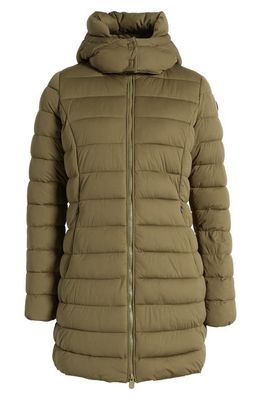 Save The Duck Dorothy Quilted Puffer Coat in Sherwood Green