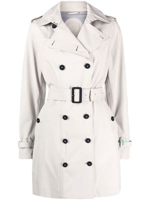 Save The Duck double-breasted belted-waist trenchcoat - Neutrals