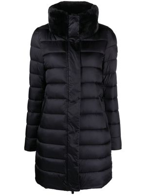 Save The Duck faux-fur collar padded parka coat - Black