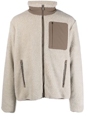Save The Duck fleece-texture zip-up jacket - Neutrals