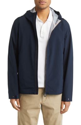 Save The Duck Giliard Recycled Polyester Rain Jacket in Blue Black