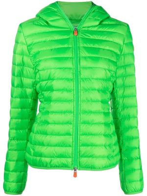 Save The Duck hooded padded-design jacket - Green