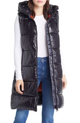 Save The Duck Iria Long Puffer Vest in Black