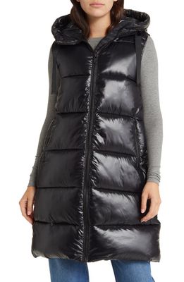 Save The Duck Iria Quilted Nylon Hooded Vest in Black