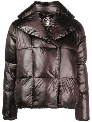 Save The Duck Ishya double-breasted puffer jacket - Brown