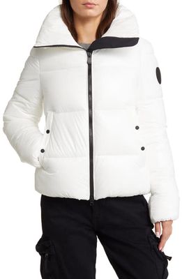 Save The Duck Isla Insulated Windproof & Water Repellent Puffer Jacket in Off White