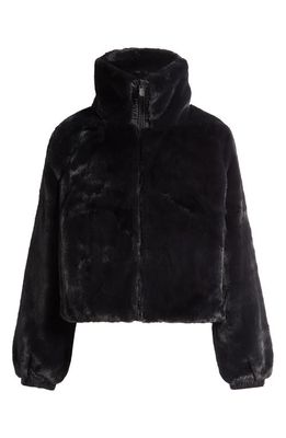 Save The Duck Jeon Water Repellent Reversible Faux Fur Jacket in Black