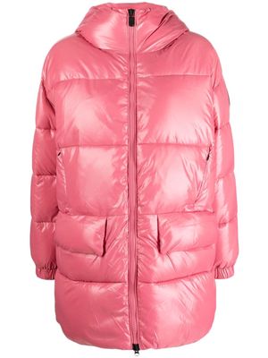 Save The Duck Kesha logo-patch padded coat - Pink