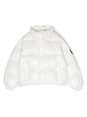 Save The Duck Kids Cini logo-patch padded jackect - White