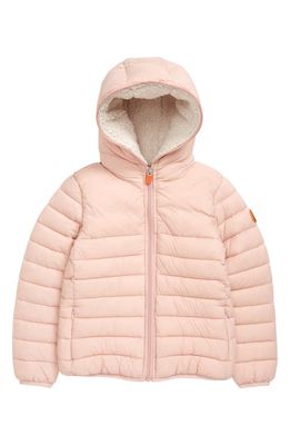 Save The Duck Kids' Cory Water Repellent Puffer Jacket in Blush Pink