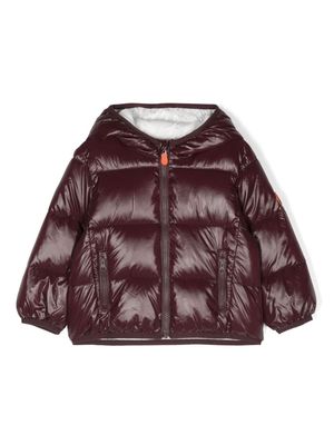 Save The Duck Kids Dony hooded puffer jacket - Brown