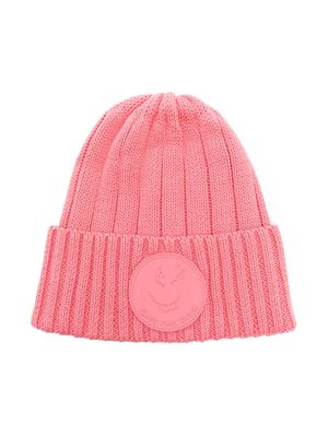 Save The Duck Kids Doyle ribbed cotton beanie - Pink