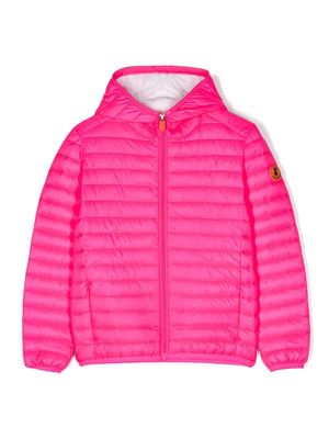 Save The Duck Kids Gillo hooded padded jacket - Pink