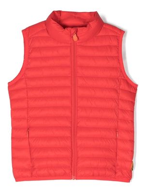 Save The Duck Kids high-neck padded gilet - Red