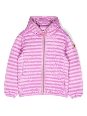 Save The Duck Kids hooded padded jacket - Purple