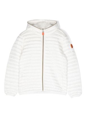 Save The Duck Kids hooded padded jacket - White