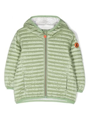 Save The Duck Kids hooded quilted jacket - Green