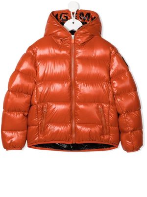 SAVE THE DUCK KIDS hooded zipped-up padded jacket - Orange