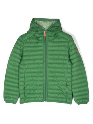 Save The Duck Kids hoodie padded jacket - Green