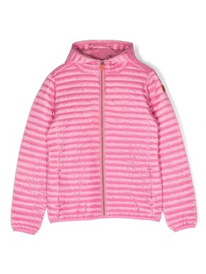 Save The Duck Kids Iris hooded puffer jacket - Pink