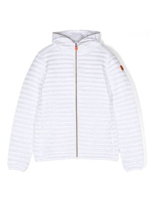 Save The Duck Kids Iris hooded puffer jacket - White