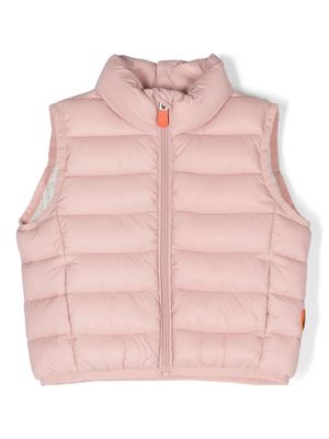 Save The Duck Kids logo-patch padded-design gilet - Pink