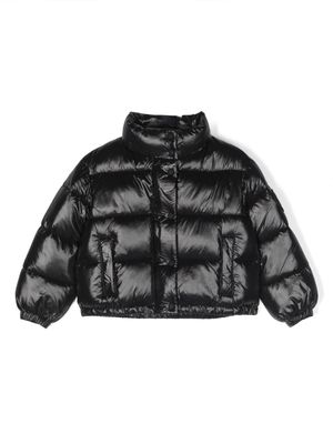 Save The Duck Kids logo-patch padded-design jacket - Black