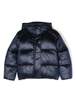 Save The Duck Kids logo-patch padded-design jacket - Blue