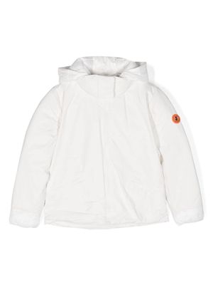 Save The Duck Kids logo-patch padded-design jacket - White