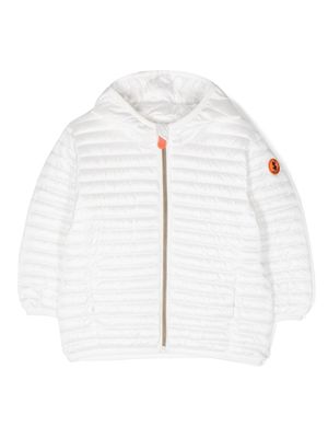 Save The Duck Kids long-sleeve padded hoodie jacket - White