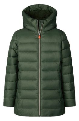 Save The Duck Kids' Meryl Water Repellent Puffer Coat in Thyme Green