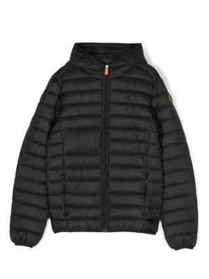 Save The Duck Kids padded hooded jacket - 10000 BLACK